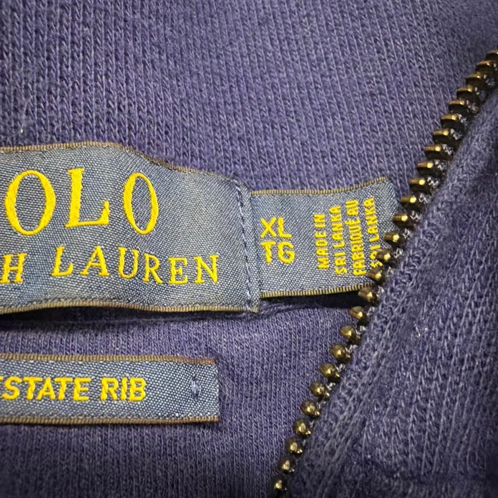 Polo Ralph Lauren Estate Rib‎ Quarter Zip Pullover Royal Blue Mens XL Sweater